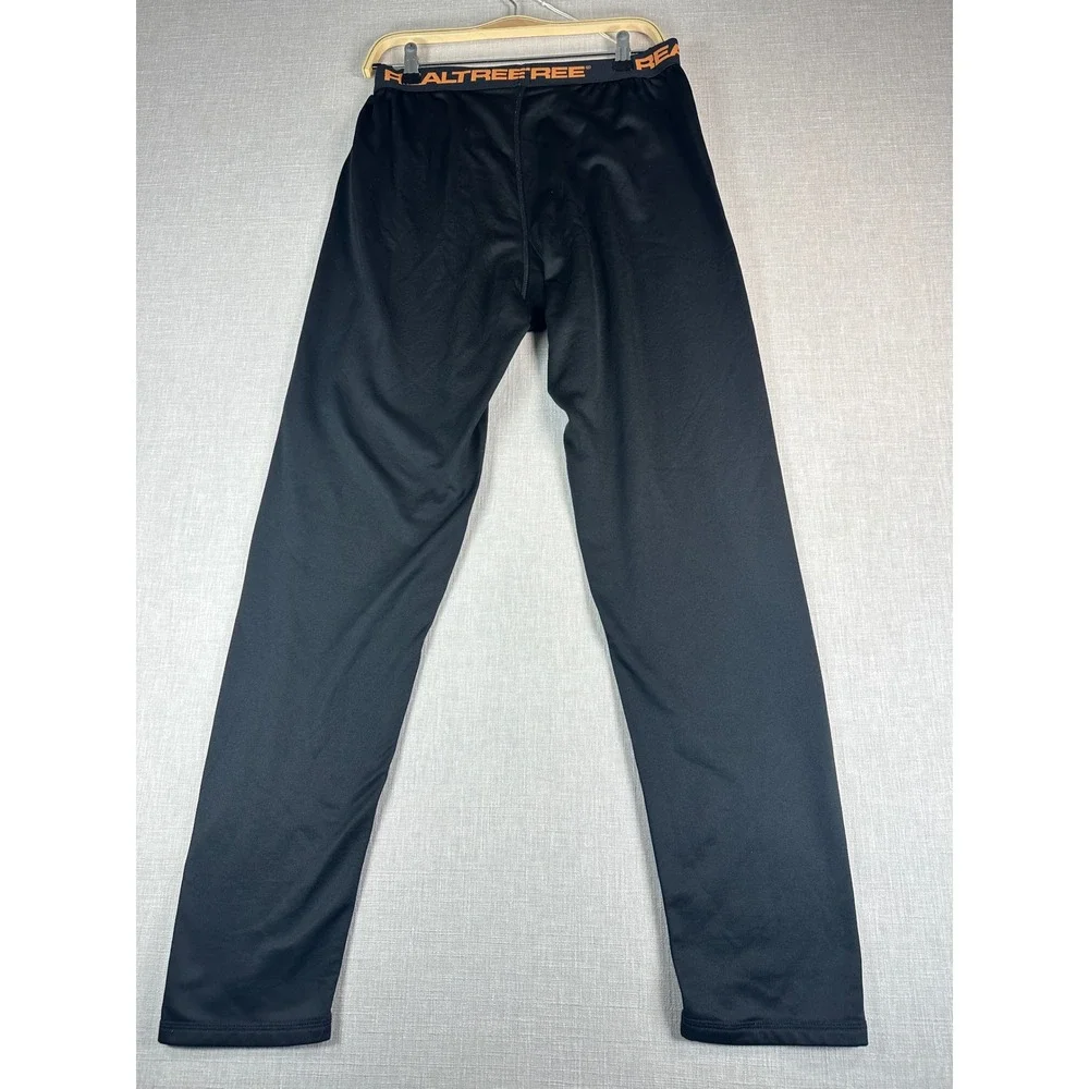 Realtree Base Layer Pants Mens M 32 34 Black Hunting Thermal Performance